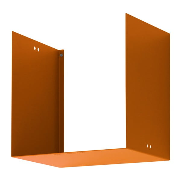 Oranžová kovová nástenná polička Mi piace molto Geometric