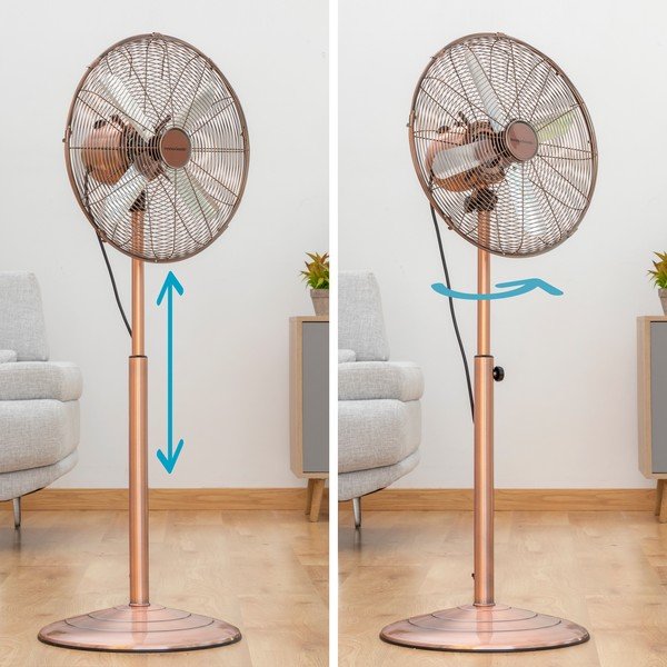 Nastaviteľný ventilátor v medenej farbe InnovaGoods Retro-image-1