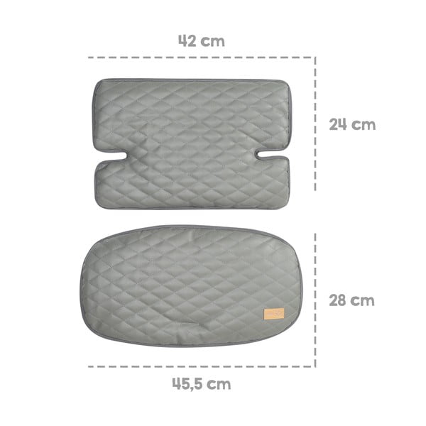 Sivohnedá vložka do jedálenskej stoličky Luxe – Roba-image-4