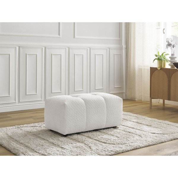 Biela podnožka z textílie buklé Roxelane – Bobochic Paris-image-1