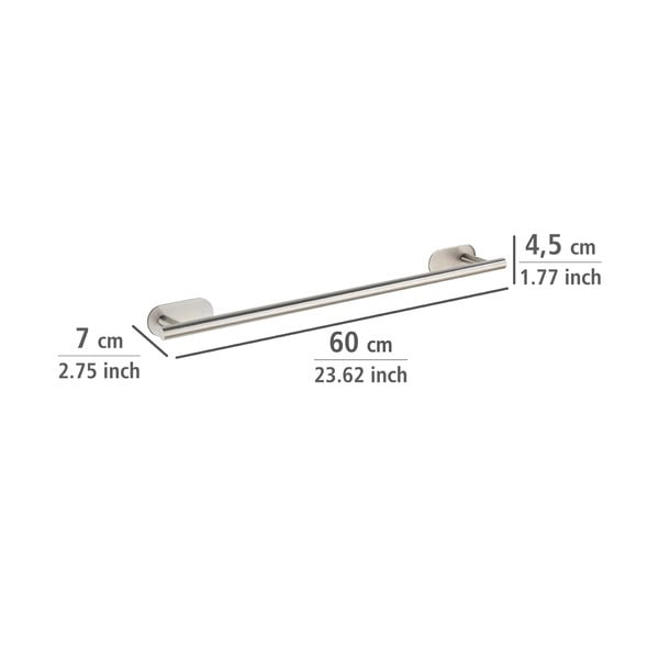 Samodržiaci držiak na uteráky z nehrdzavejúcej ocele v matne striebornej farbe Orea Uno – Wenko-image-4