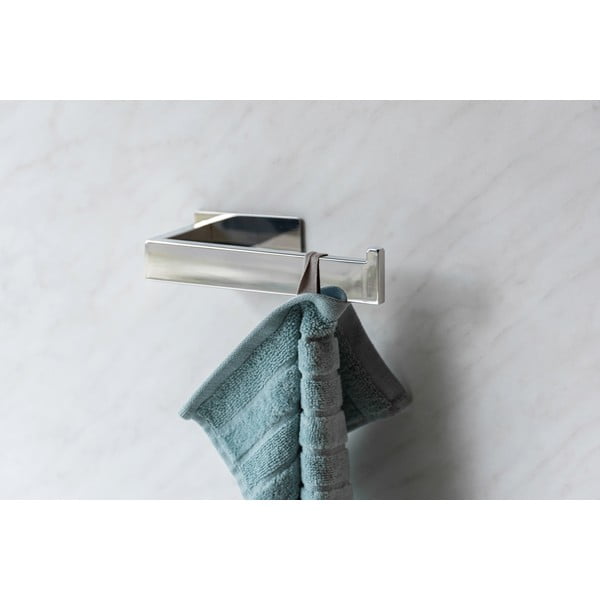 Samodržiaci držiak na uteráky z nerezovej ocele v lesklo striebornej farbe Genova – Wenko-image-1