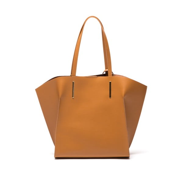 Hnedá kožená kabelka Mangotti Kalina-image-1