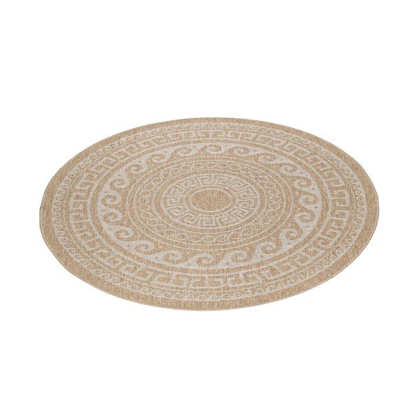 Béžový okrúhly vnútorný a vonkajší koberec ø 200 cm Comilla – Ayyildiz Carpets-image-2