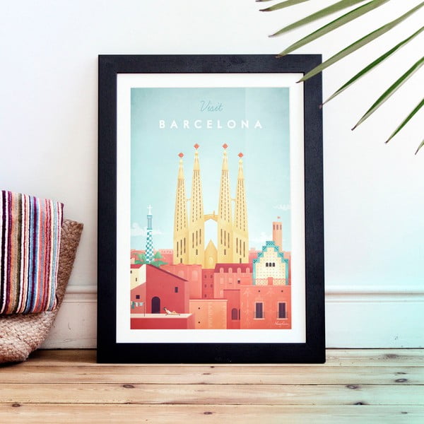 Plagát Travelposter Barcelona, 30 x 40 cm-image-1