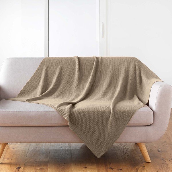 Pletená deka 125x150 cm Tricotine – douceur d'intérieur-image-1
