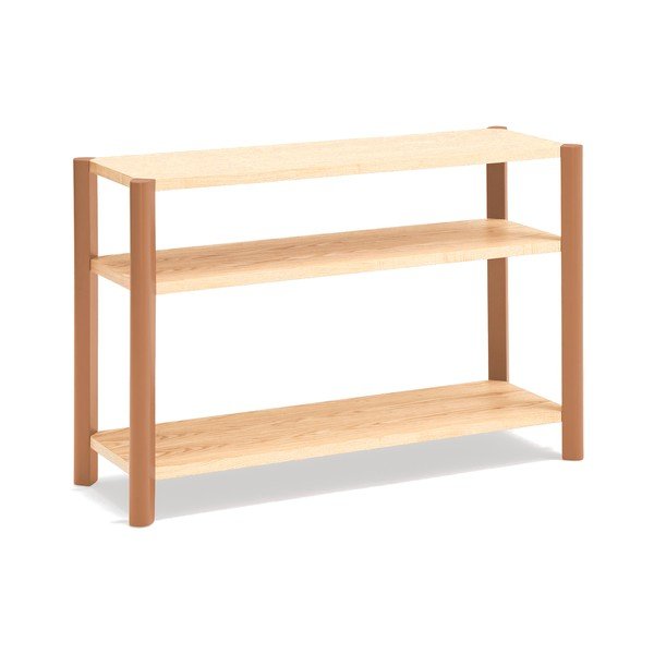 Regál v dekore duba v tehlovej farbe/v svetloprírodnej farbe 126x84x43 cm Bona – Teulat-image-2