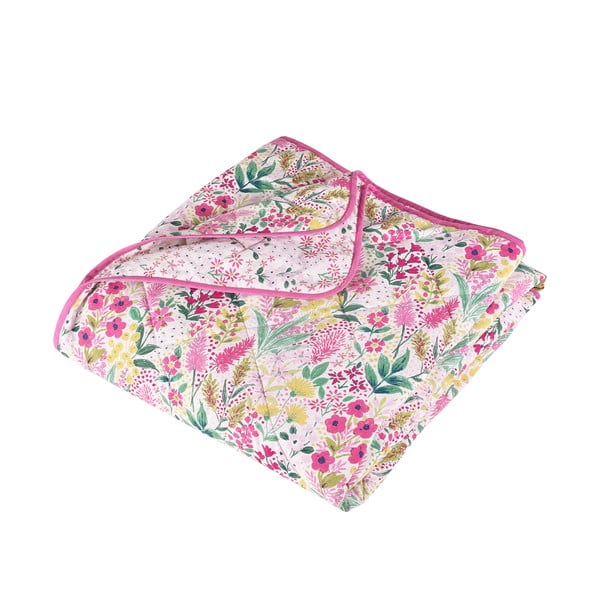 Ružový prešívaný pléd 220x230 cm Tilly Floral – Catherine Lansfield