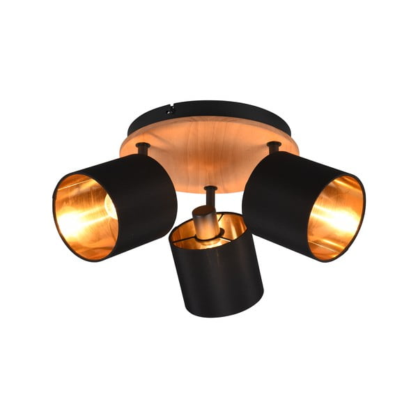 Bodové svietidlo v čierno-prírodnej farbe ø 12 cm Tommy – Reality-image-2