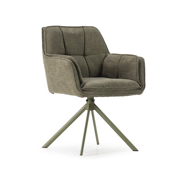 Zelené čalúnené jedálenské kreslá v súprave 2 ks Keiko – Marckeric