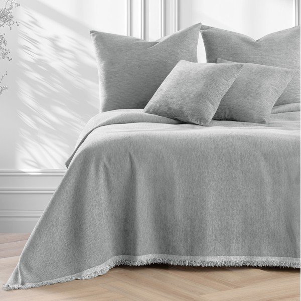 Svetlosivý pléd zo ženilky 220x240 cm Talo – Filumi-image-2