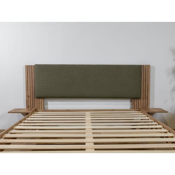 Zelená dvojlôžková posteľ s roštom 140x190 cm Lior – Bobochic Paris-image-4