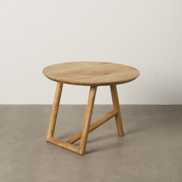 Okrúhly konferenčný stolík z mangového dreva v prírodnej farbe ø 60 cm Mao – Ixia-image-1