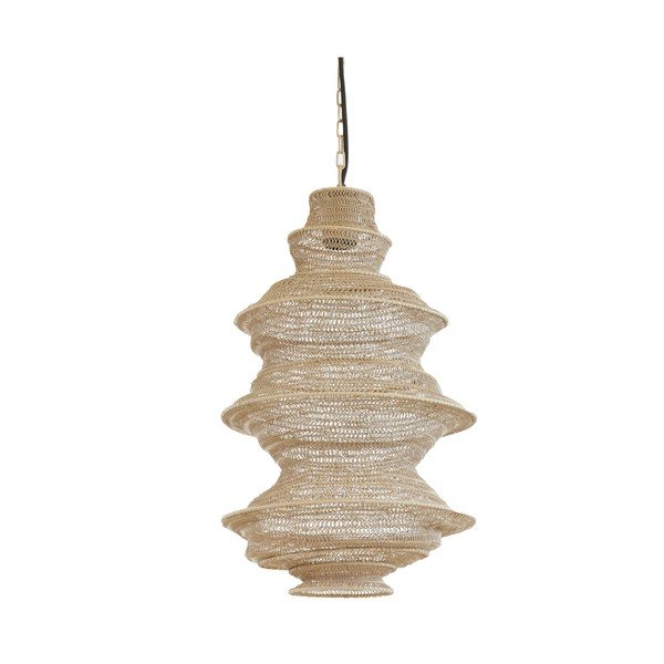 Béžové kovové závesné svietidlo Nakisha – Light & Living