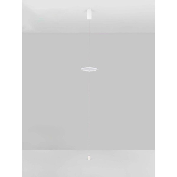 Matne biela hliníková LED stojacia lampa so stmievačom (výška  330 cm) Olos – Nova Luce-image-4