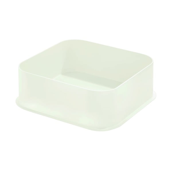 Biely úložný box iDesign Eco, 21,3 x 21,3 cm