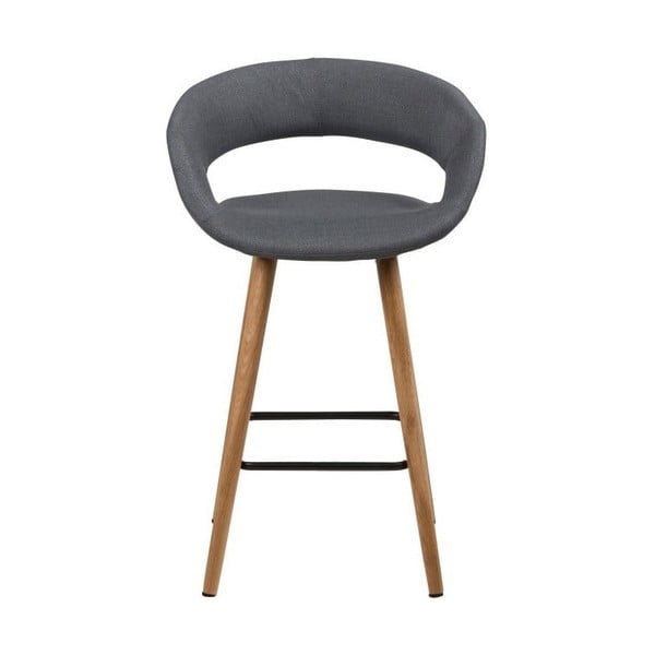 Súprava 2 tmavosivých barových stoličiek Gill – Actona-image-1