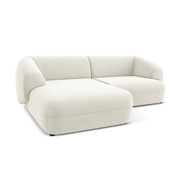 Biela zamatová rohová pohovka (ľavý roh) Moana – Makamii-image-3