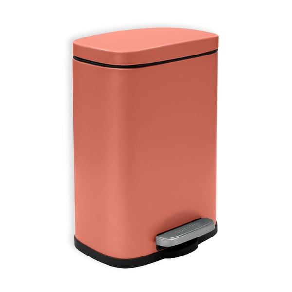 Nášľapný oceľový odpadkový kôš v terakotovej farbe 5 l Akira – Spirella