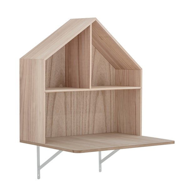 Detská nástenná knižnica z masívu pavlovnie 61x61 cm Lai - Bloomingville Mini-image-2