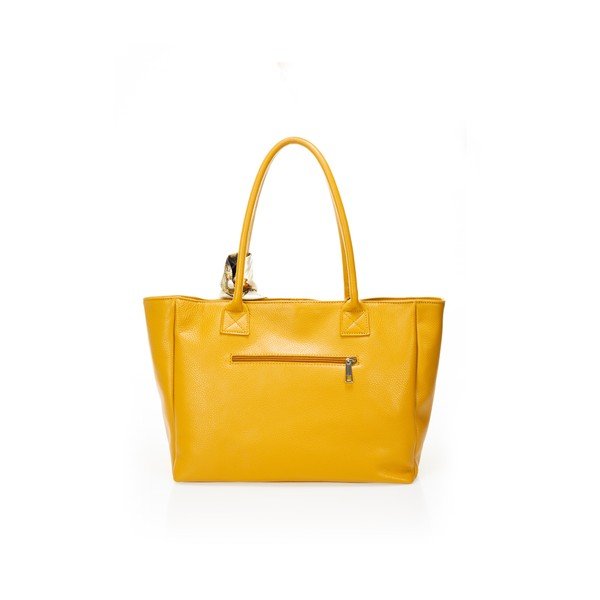 Žltá kožená kabelka Giorgio Costa Nina-image-1
