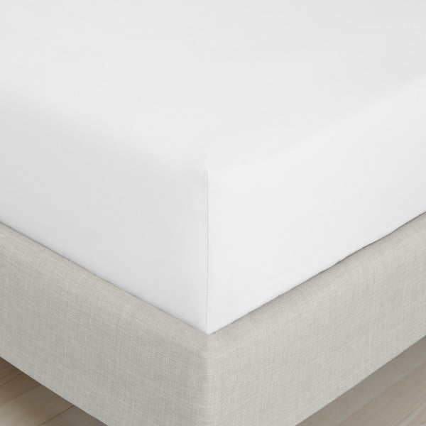 Biela napínacia plachta z bavlneného perkálu 90x190 cm Cotton Percale – Bianca-image-3