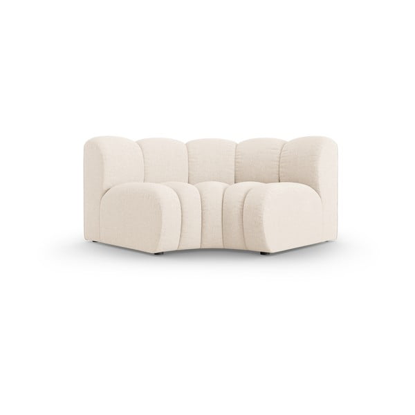 Krémový ženilkový modul pohovky (variabilný roh) Lupine – Micadoni