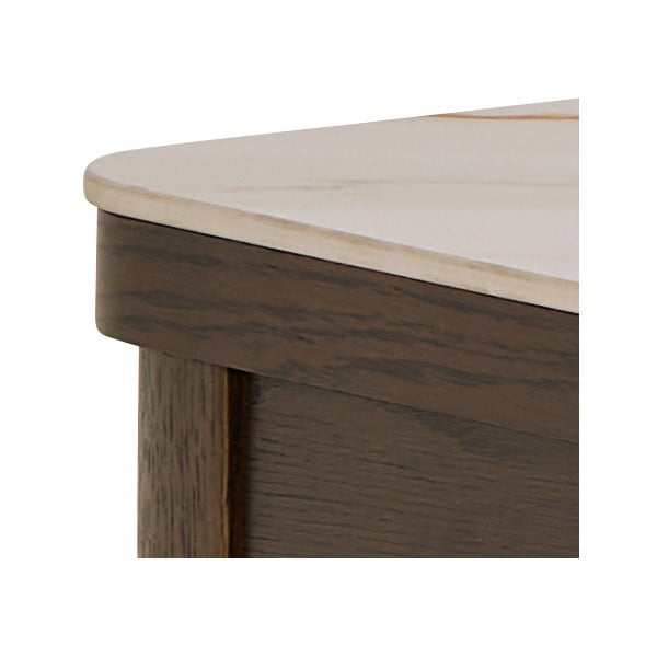 Béžový/tmavohnedý konzolový stolík s keramickou doskou 40x100 cm Southampton – Actona-image-4
