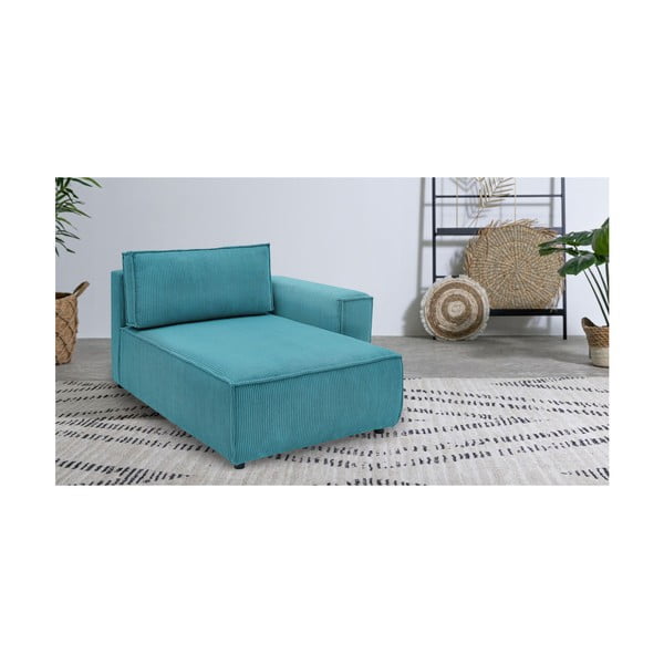 Modrý menčestrový modul pohovky (pravý roh) Nihad modular – Bobochic Paris-image-1