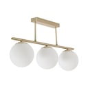 Stropné svietidlo so skleneným tienidlom v bielo-zlatej farbe ø 14 cm Mahala - Kave Home