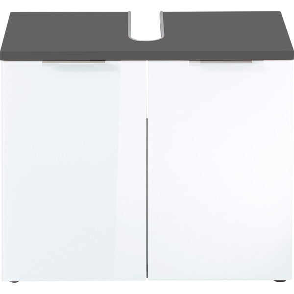 Bielo-sivá skrinka pod umývadlo Germania Pescara, šírka 70 cm