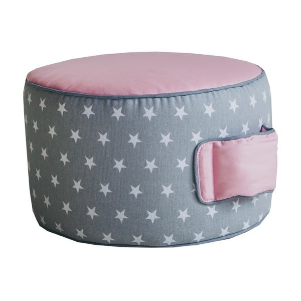 Ružovo-sivý sedací puf Vigvam Design Stars