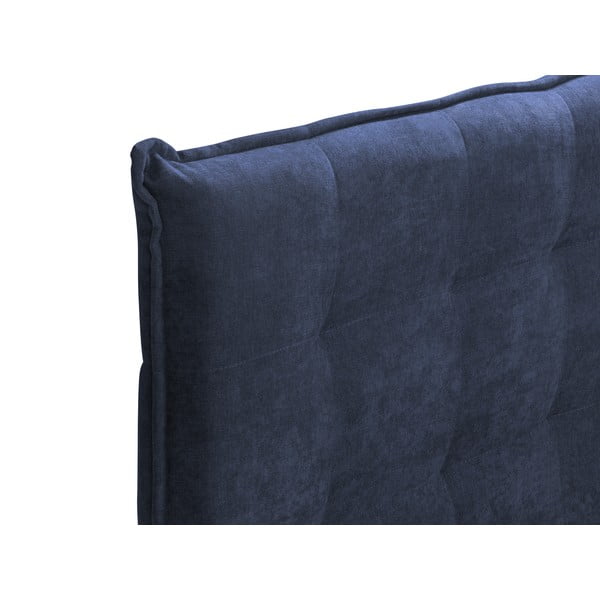 Tmavomodrá dvojlôžková posteľ Mazzini Beds Echaveria, 200 x 200 cm-image-4