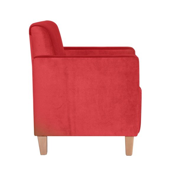 Červené kreslo Max Winzer Milla Velvet-image-3