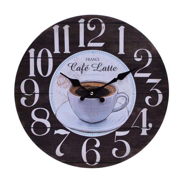 Nástenné hodiny Cafe Latte, 33,8 cm