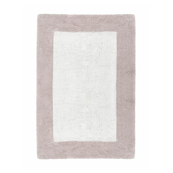 Béžovo-biela bavlnená kúpeľňová predložka Asos, 60 × 90 cm