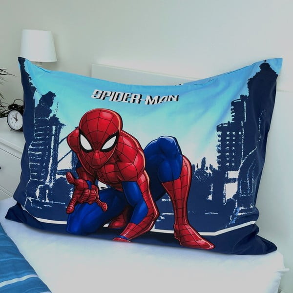 Modré bavlnené detské obliečky na jednolôžko 140x200 cm Spider-man "Blue" – Jerry Fabrics-image-3