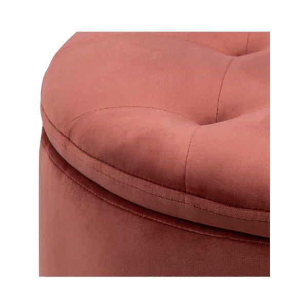 Korálovoružový zamatový puf Actona Retina, ⌀ 60 cm-image-3