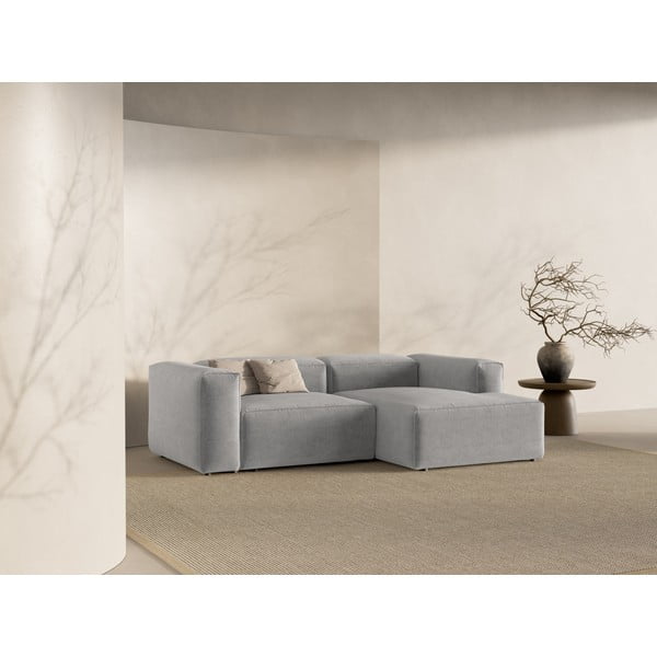 Svetlosivá rohová pohovka (pravý roh/s leňoškou) Bergamo – Cosmopolitan Design-image-1