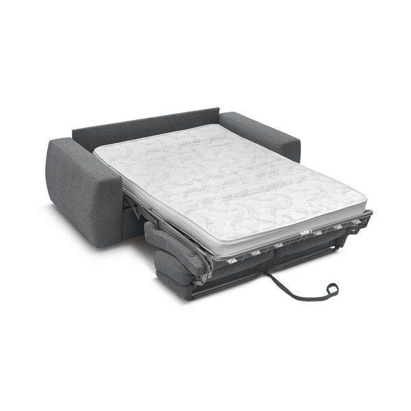 Tmavosivá ženilková pohovka na každodenné spanie/rozkladacia 220 cm Hugo – Bobochic Paris-image-4