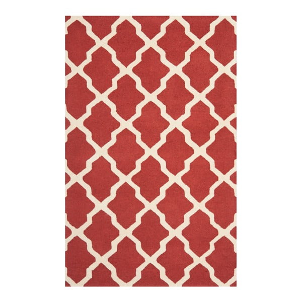 Vlnený koberec Ava Red, 182x274 cm