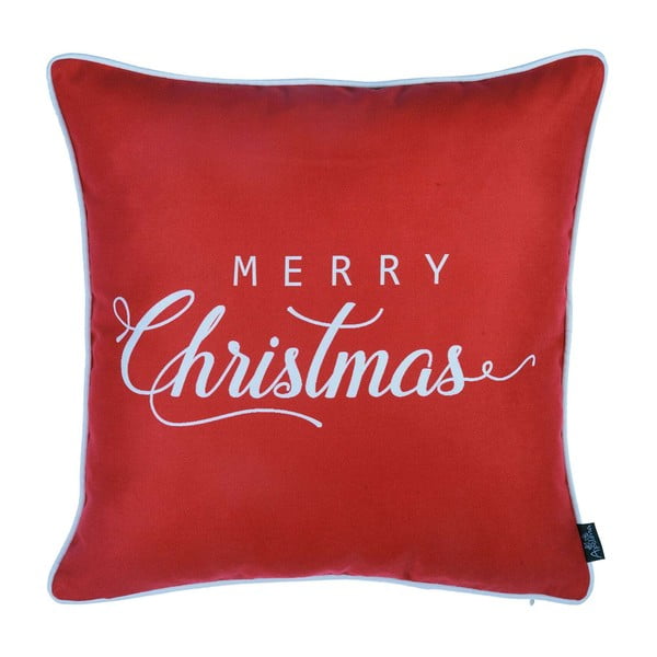 Červená obliečka na vankúš s vianočným motívom Apolena Honey Merry Christmas, 45 × 45 cm