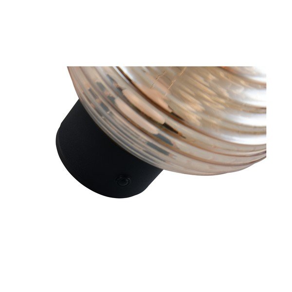 Jantárové sklenené LED nástenné svietidlo na USB ø 15,5 cm Earl – Reality-image-4