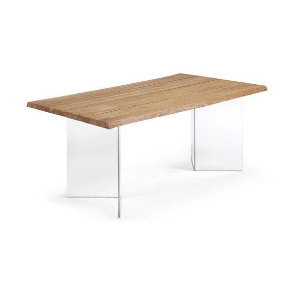 Jedálenský stôl s doskou v dubovom dekore v prírodnej farbe 90x160 cm Lotty – Kave Home-image-3