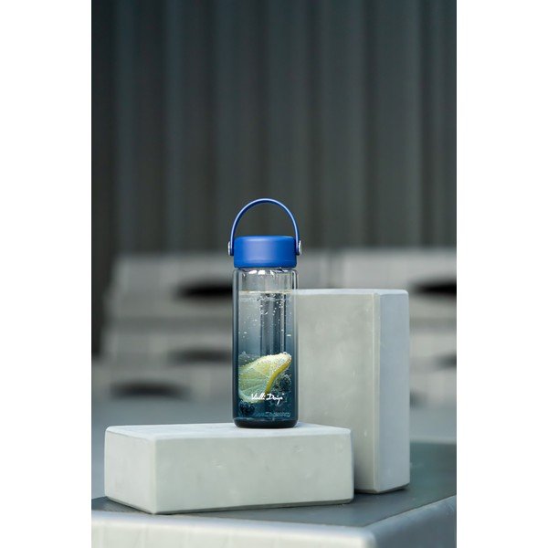 Modrá sklenená fľaša 350 ml Fuori – Vialli Design-image-4