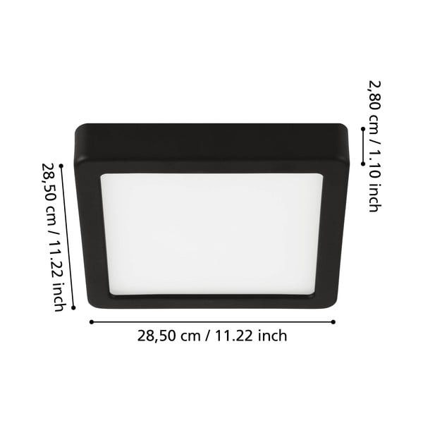 Čierne LED stropné svietidlo 28,5x28,5 cm FUEVA 5 – EGLO-image-2