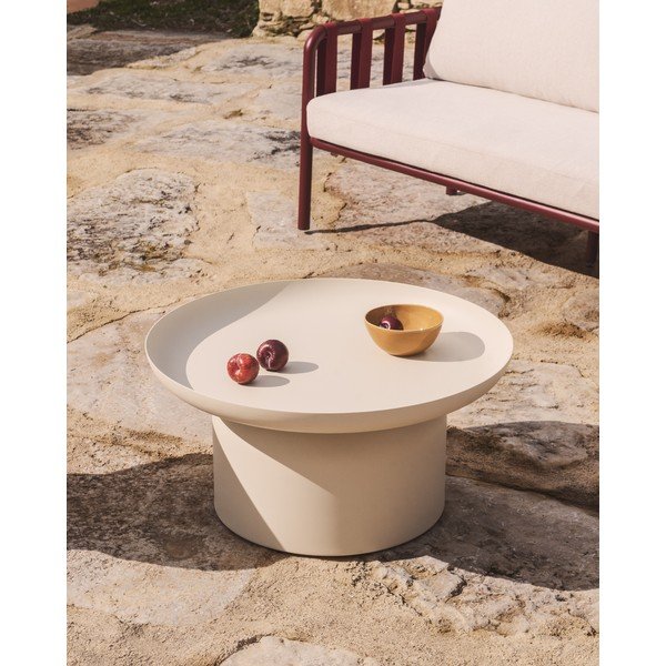 Kovový okrúhly Záhradný konferenčný stolík ø 70 cm Arcola – Kave Home-image-1