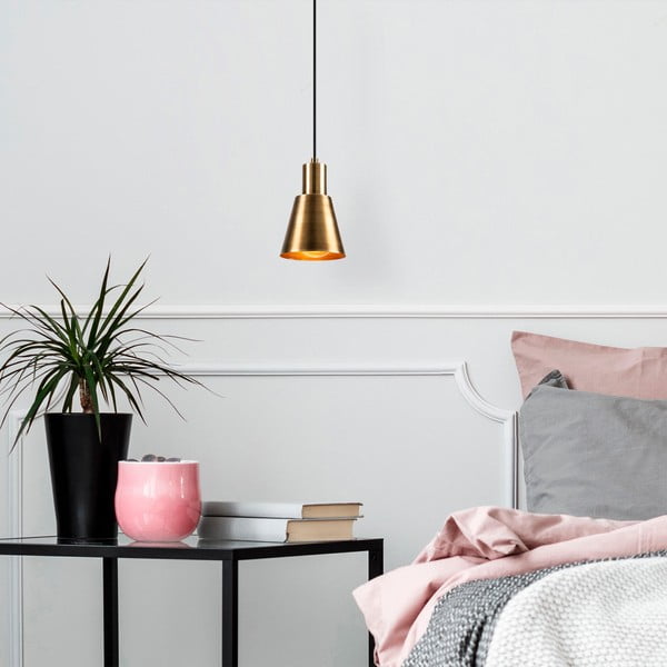 Závesné svietidlo v čierno-zlatej farbe ø 14 cm Kem – Opviq lights-image-3