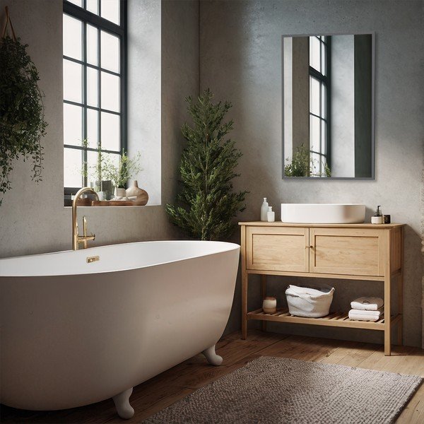 Nástenné zrkadlo 52x72 cm Grey – knor-image-1