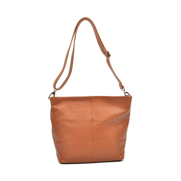 Svetlokoňakovo hnedá kožená kabelka Luisa Vannino Ginat-image-1